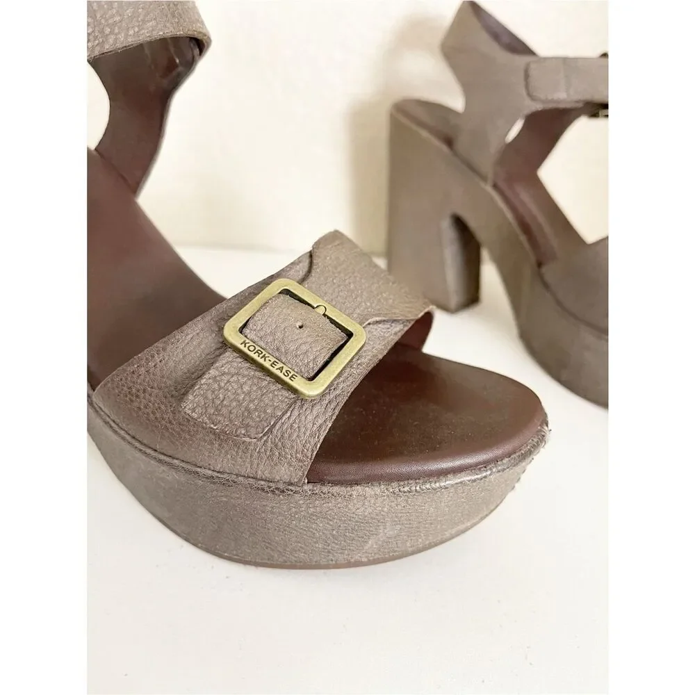 Kork-Ease Kenora Platform Sandals in gray brown